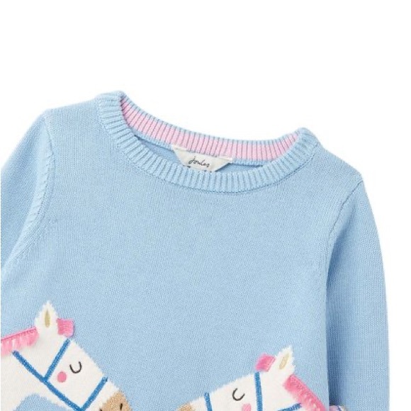 NWT Joules | Blue Horse Geegee Crewneck Sweater - Picture 3 of 3